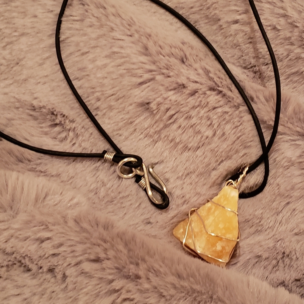 Crystal Stone Cord Necklace